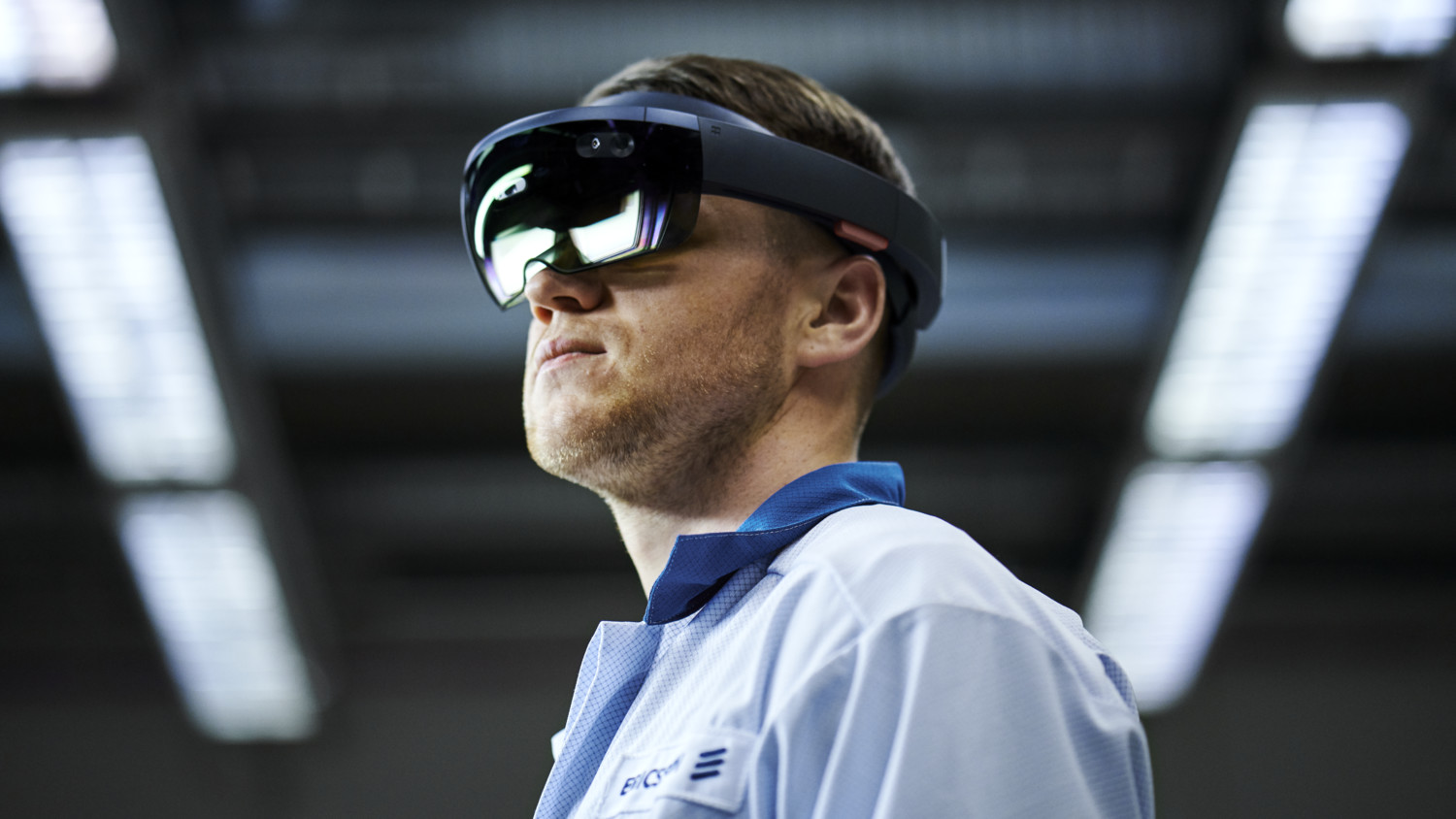 Man wearing VR glasses