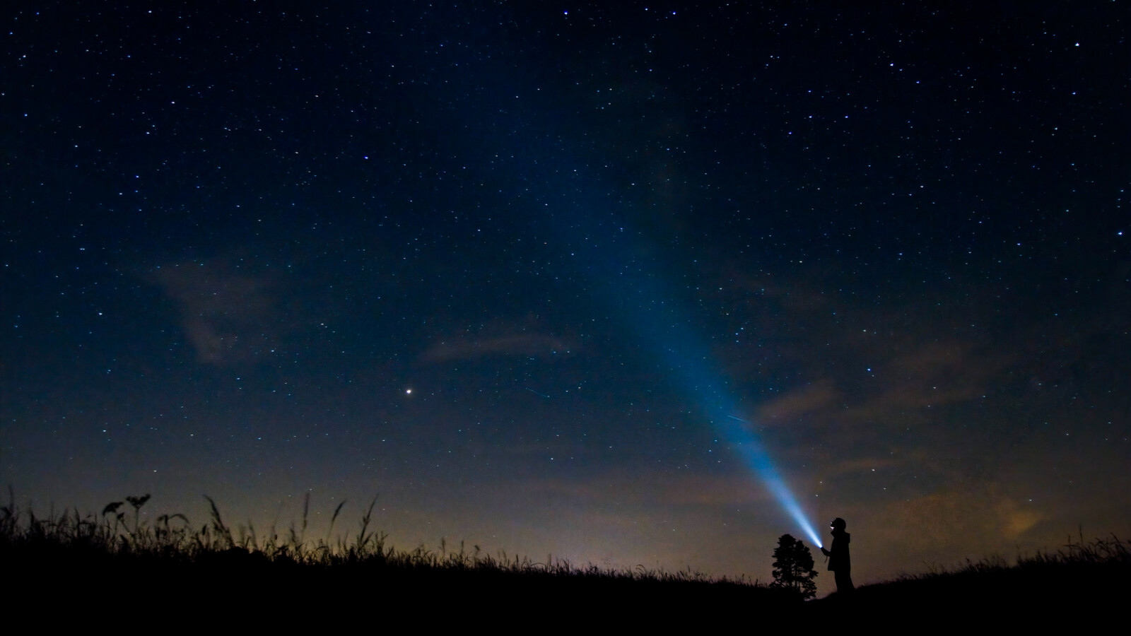 Scenic view of a starry night sky.