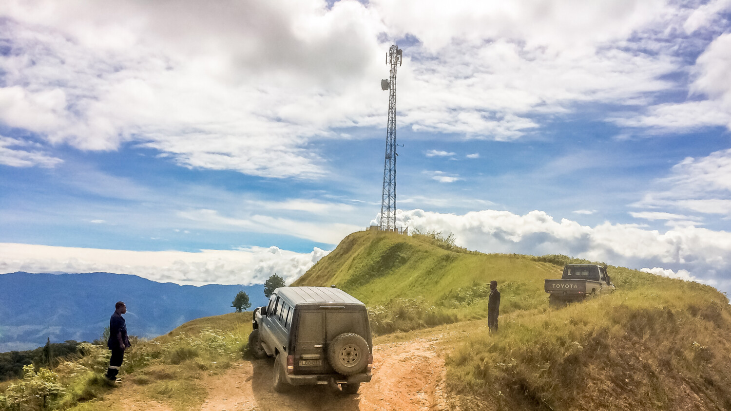 Antenna on top of hill