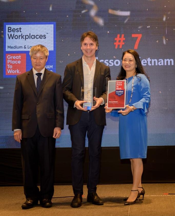 Ericsson Vietnam recognized as one of Vietnam’s Top 10 Best Workplaces  in 2022