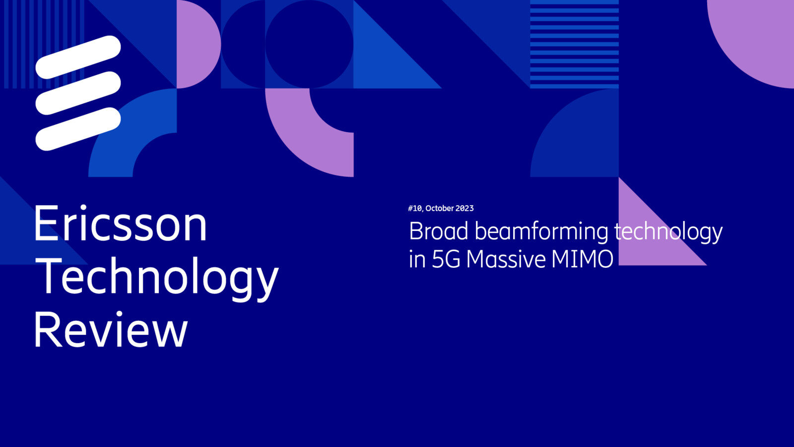 Broad beamforming technology in 5G Massive MIMO