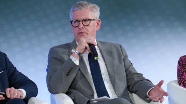 Börje Ekholm addresses the 2024 B7 Summit in Rome.