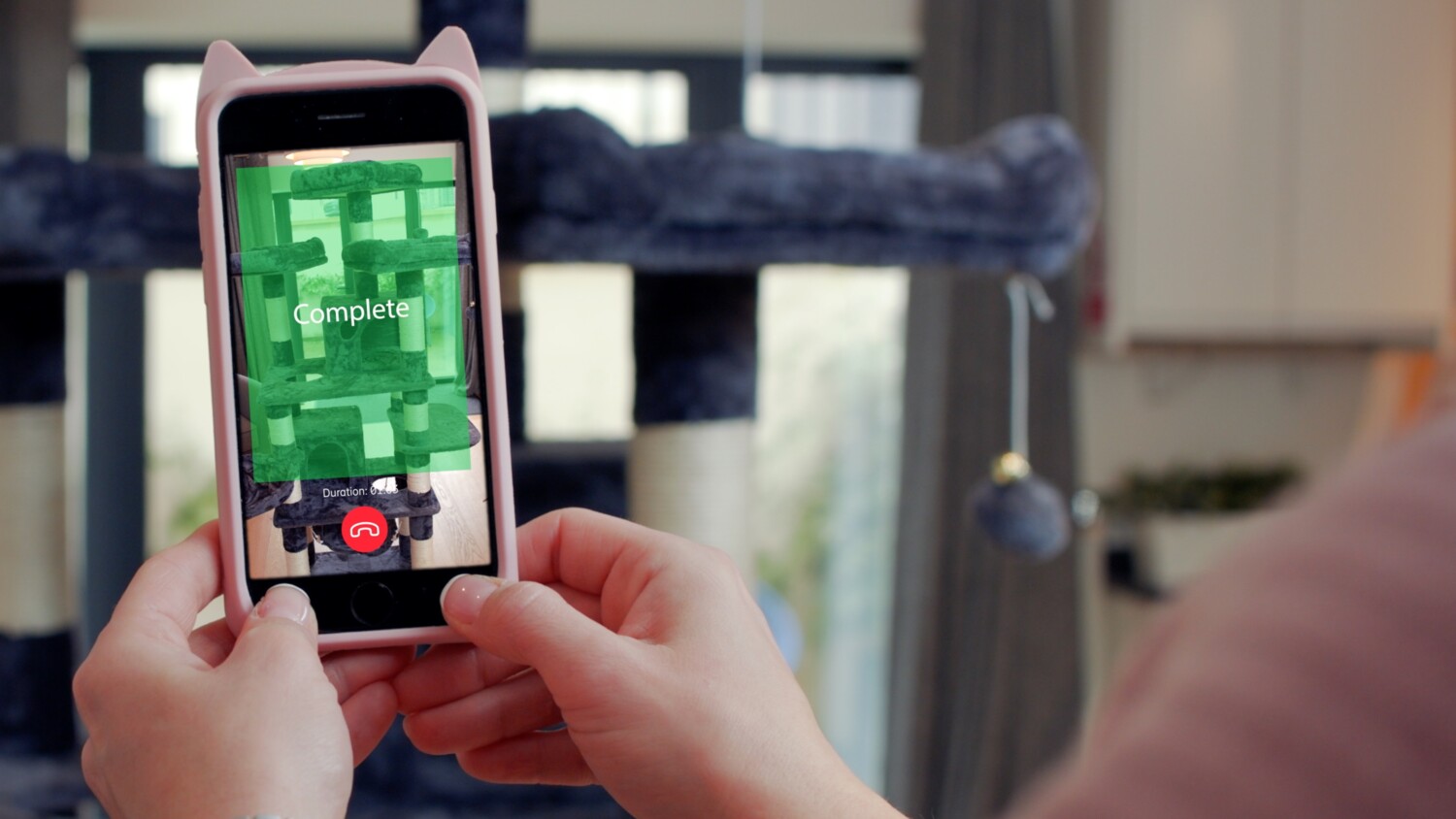 Interactive calling taking photo with smartphone