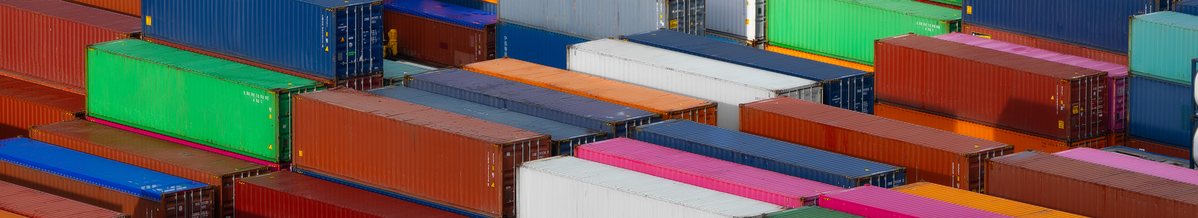 Containers onboard a ship.