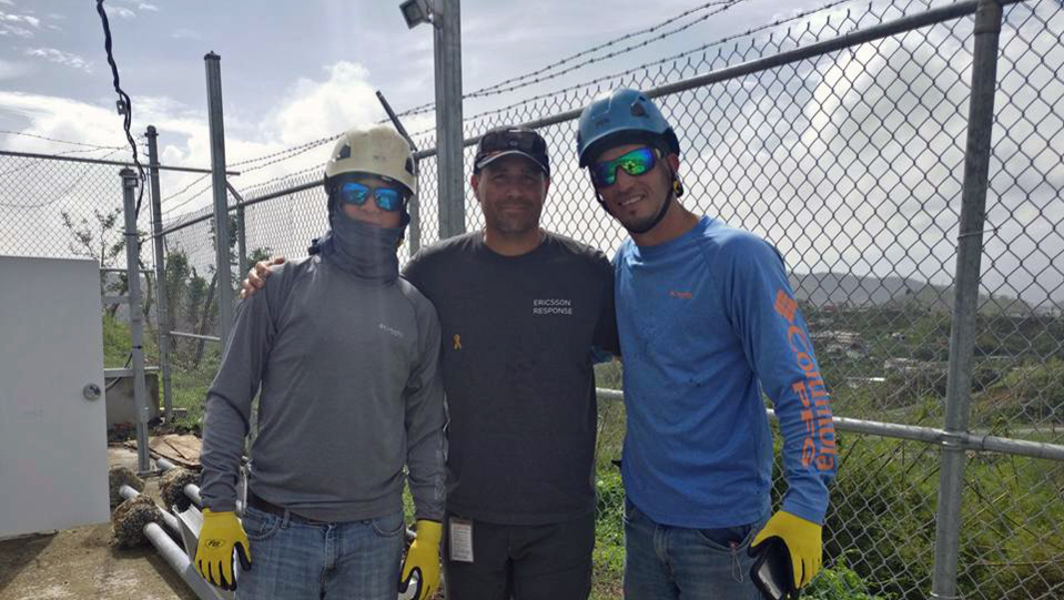 Dwight Witherspoon with Ericsson Response volunteers