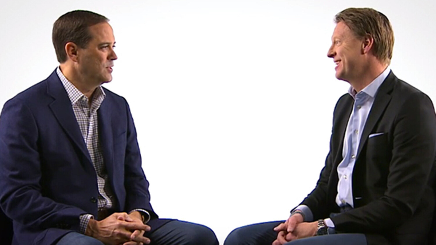 Ericsson President and CEO Hans Vestberg and Cisco CEO Chuck Robbins