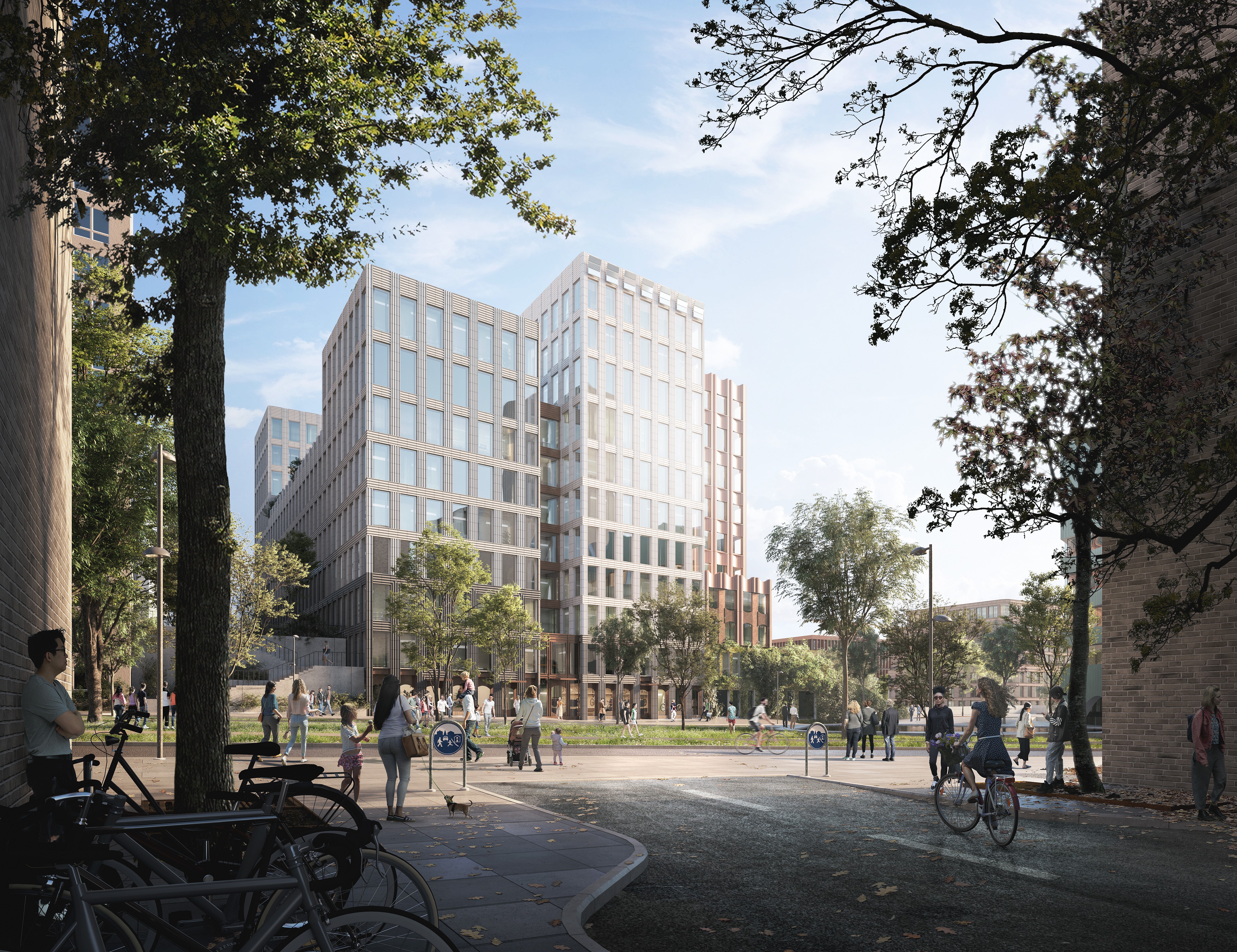 Artistic impression of the completed building "Corner of Ekeblad". Courtesy to Stockholm stad.