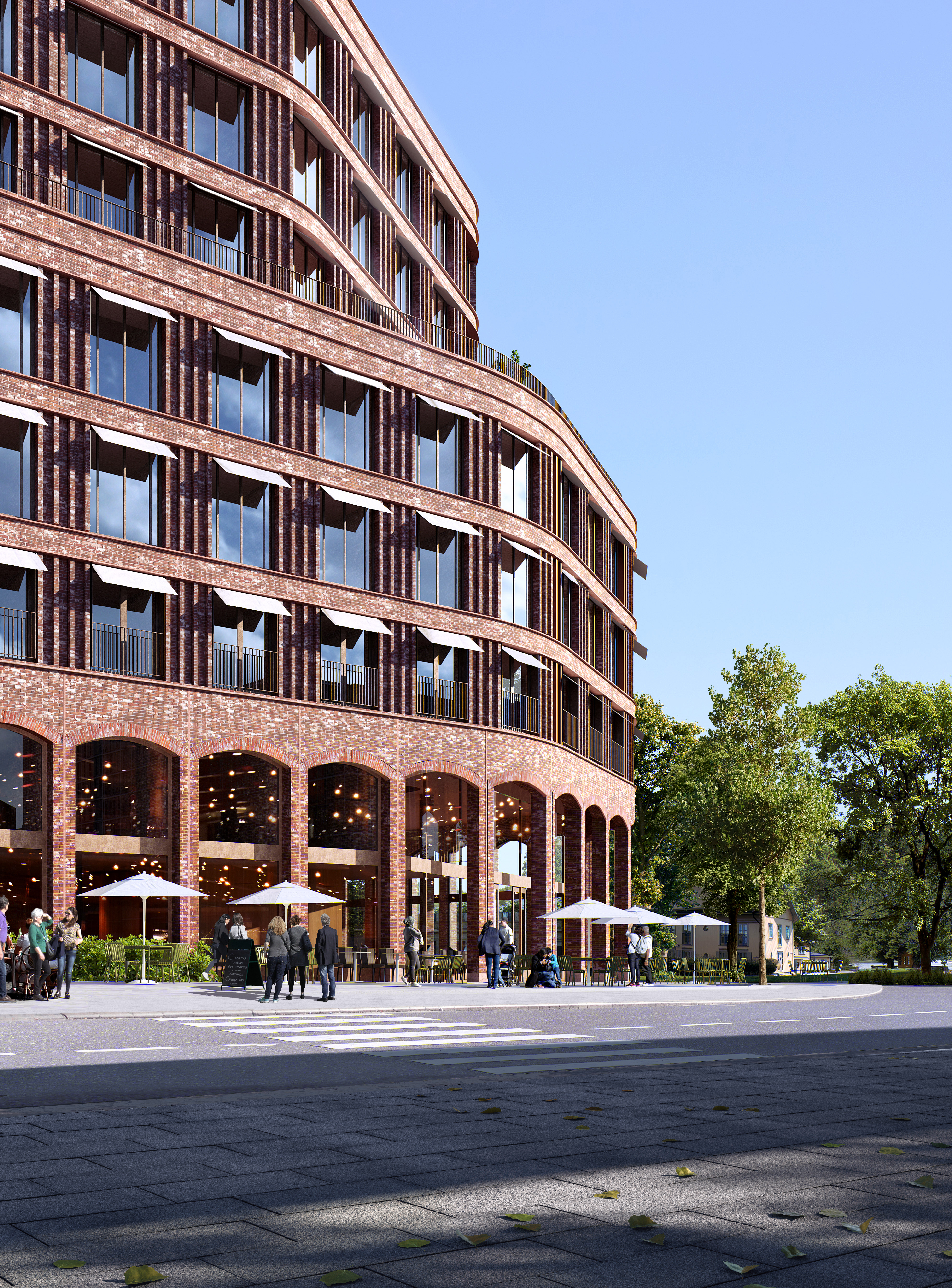 Artistic impression of the completed building "Trinity". Courtesy to Stockholm stad.