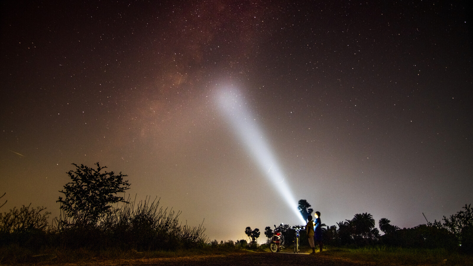 Scenic view of a starry night sky.
