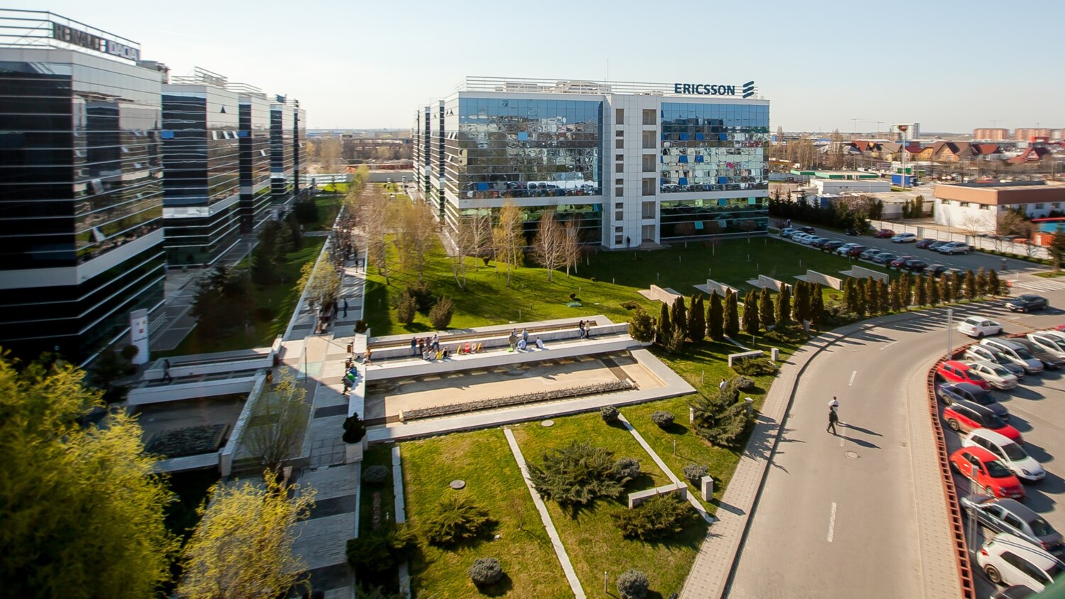 Aerial view of Romania office