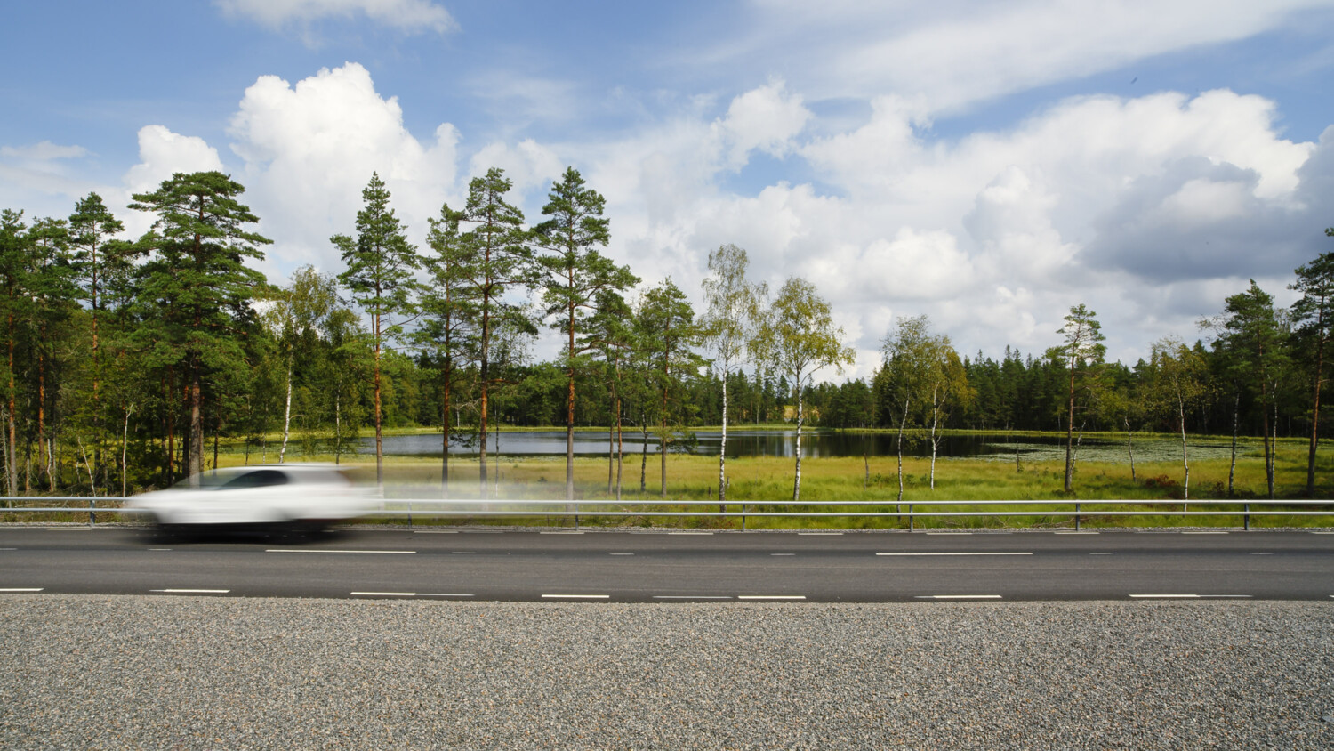 Connected car zooming by