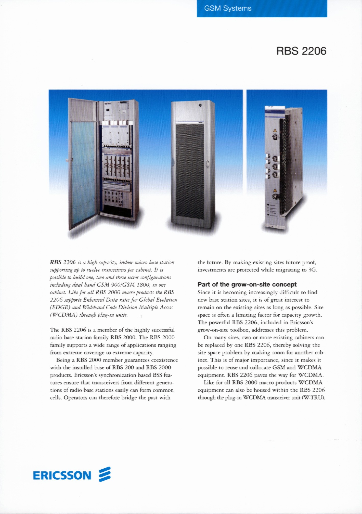 Mobile system, base station RBS, 1990s