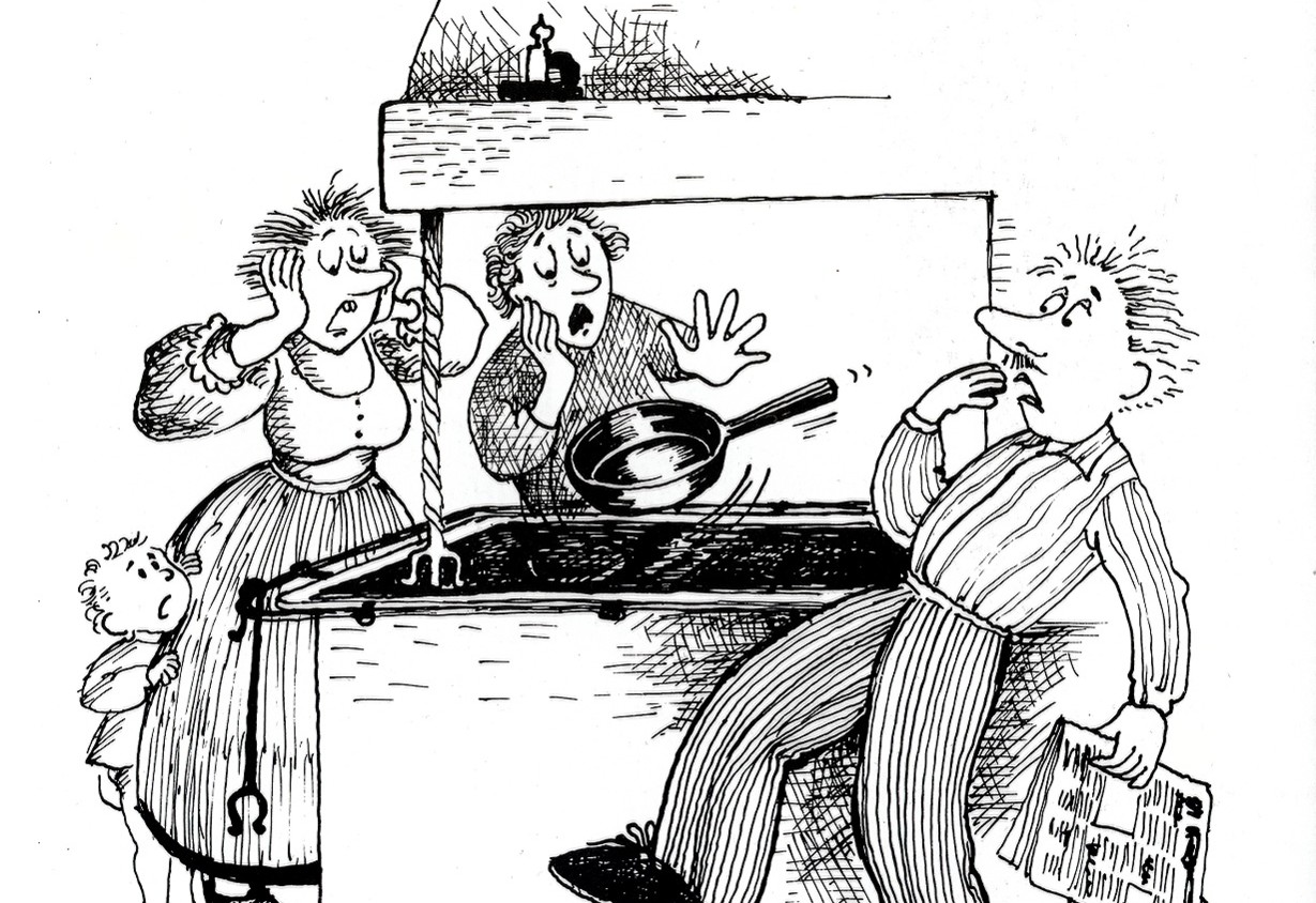The galloping frying pan, cartoon from 1987.