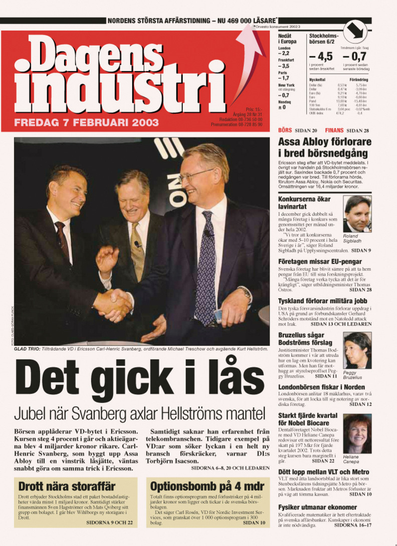 ERICSSON IN SWEDISH MEDIA SPOTLIGHT