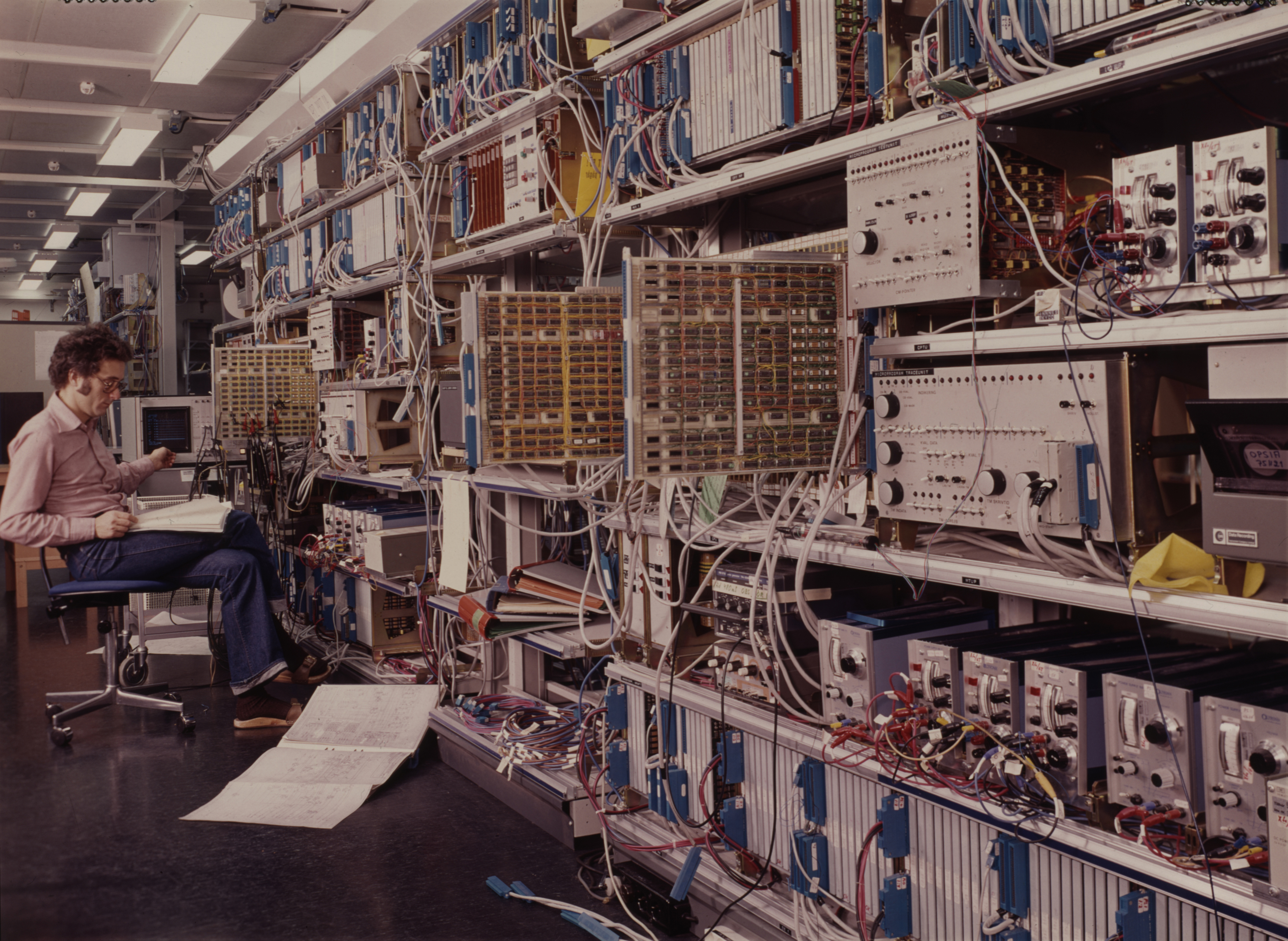 Testing of a central processor in a prototype lab