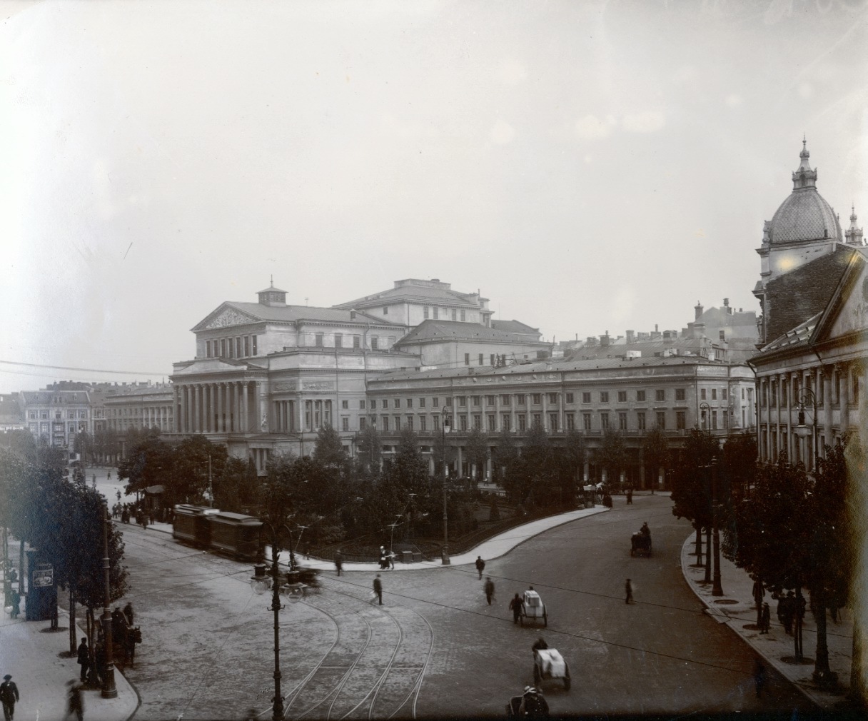Poland, 1904, Warsaw street view