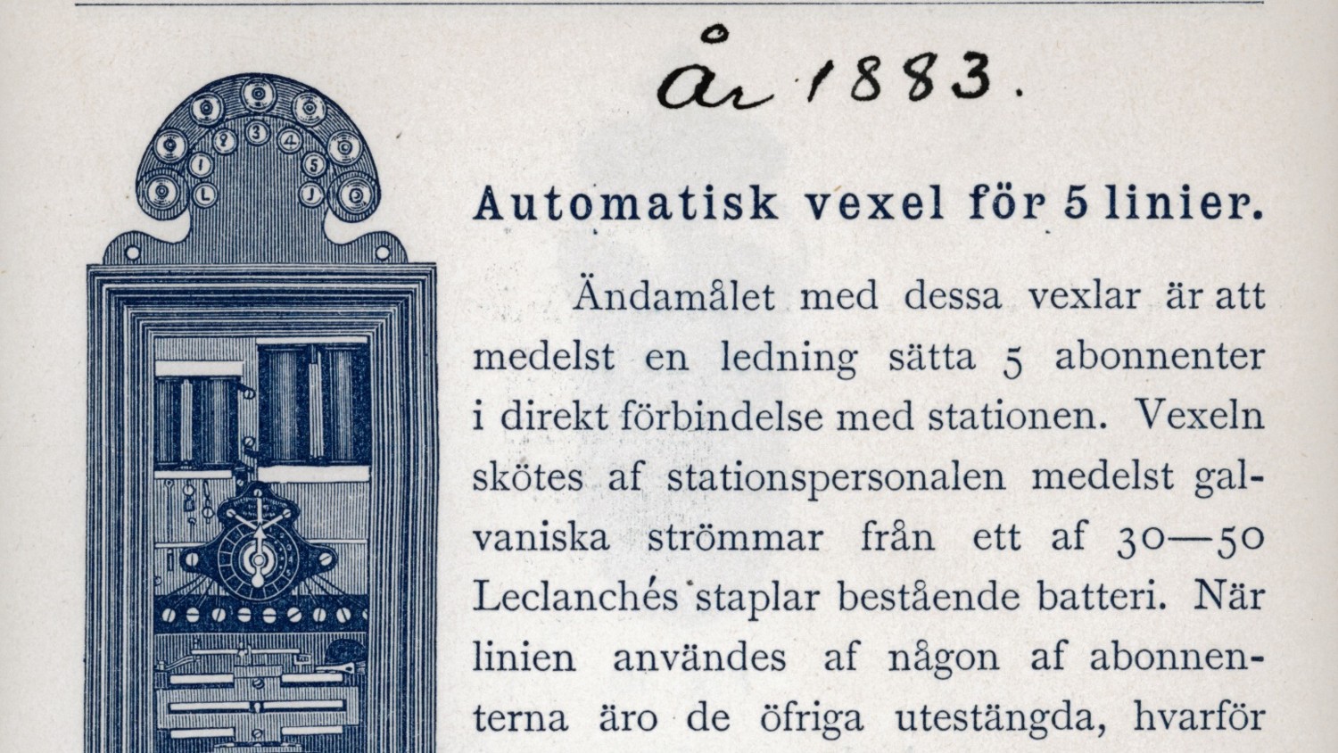 Switch, 5-lines automatic