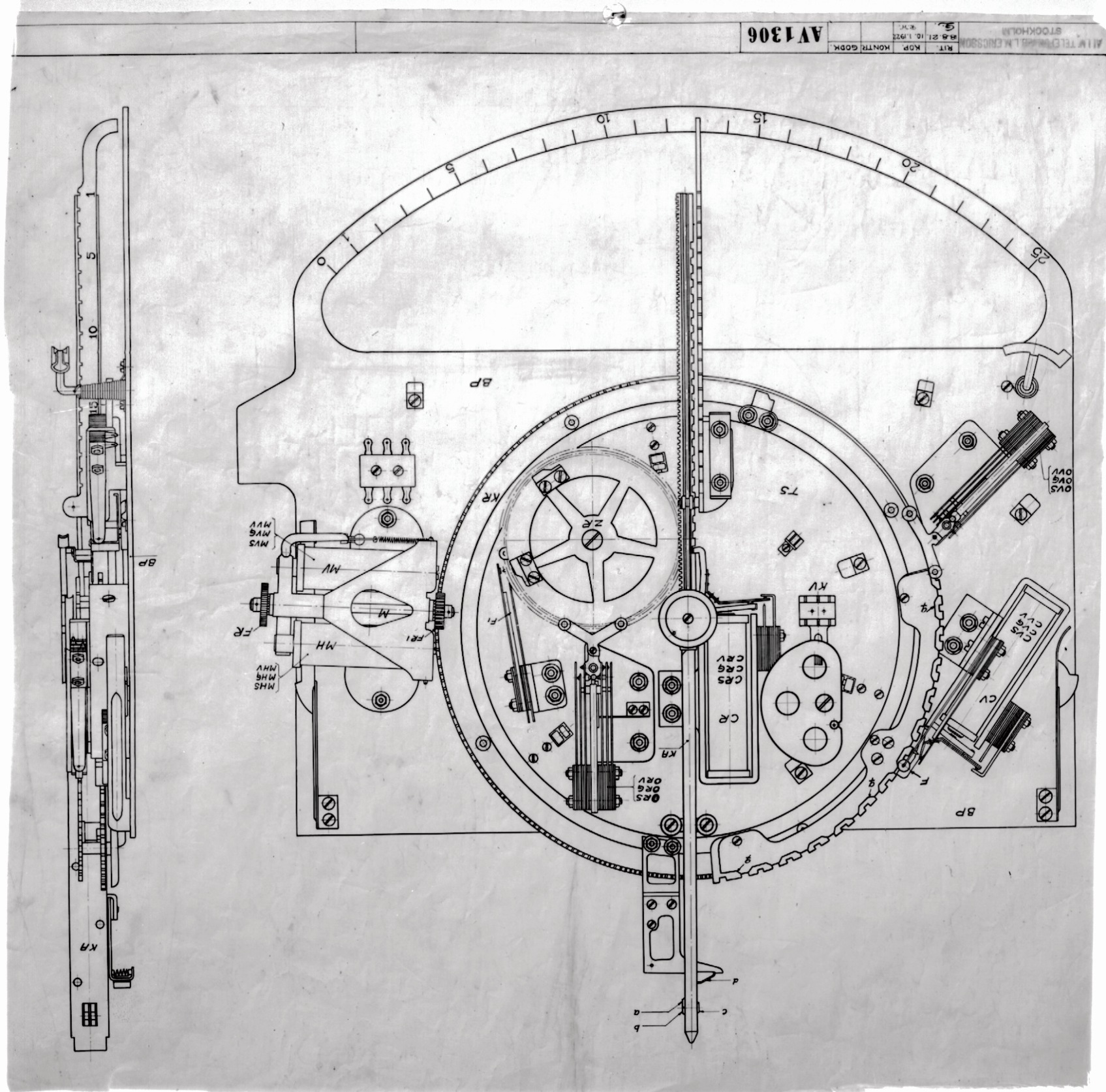 SWITCH, 500 POINT SELECTOR, DRAWING, 1922