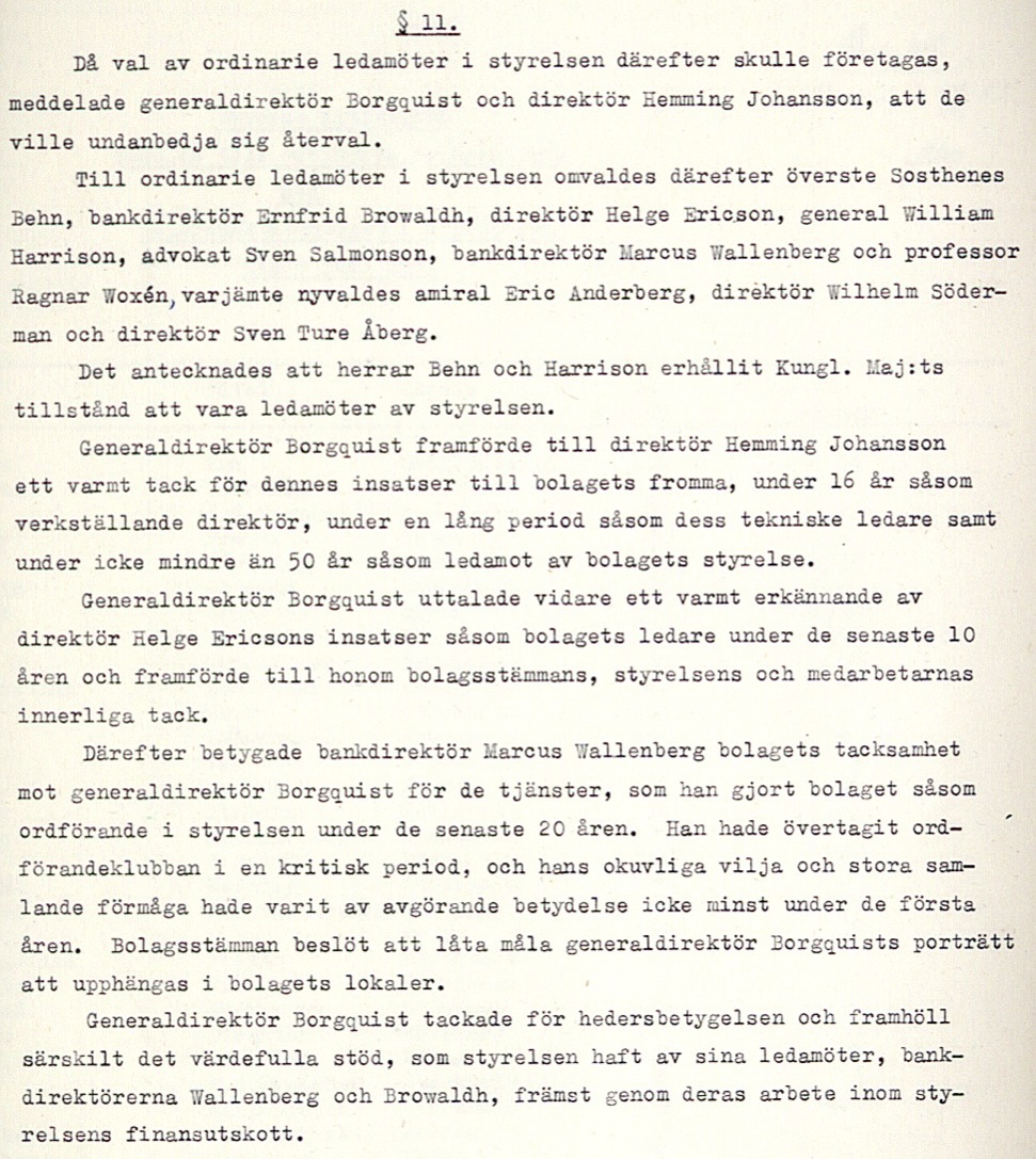 MINUTES, SHAREHOLDERS MEETING, 1953.