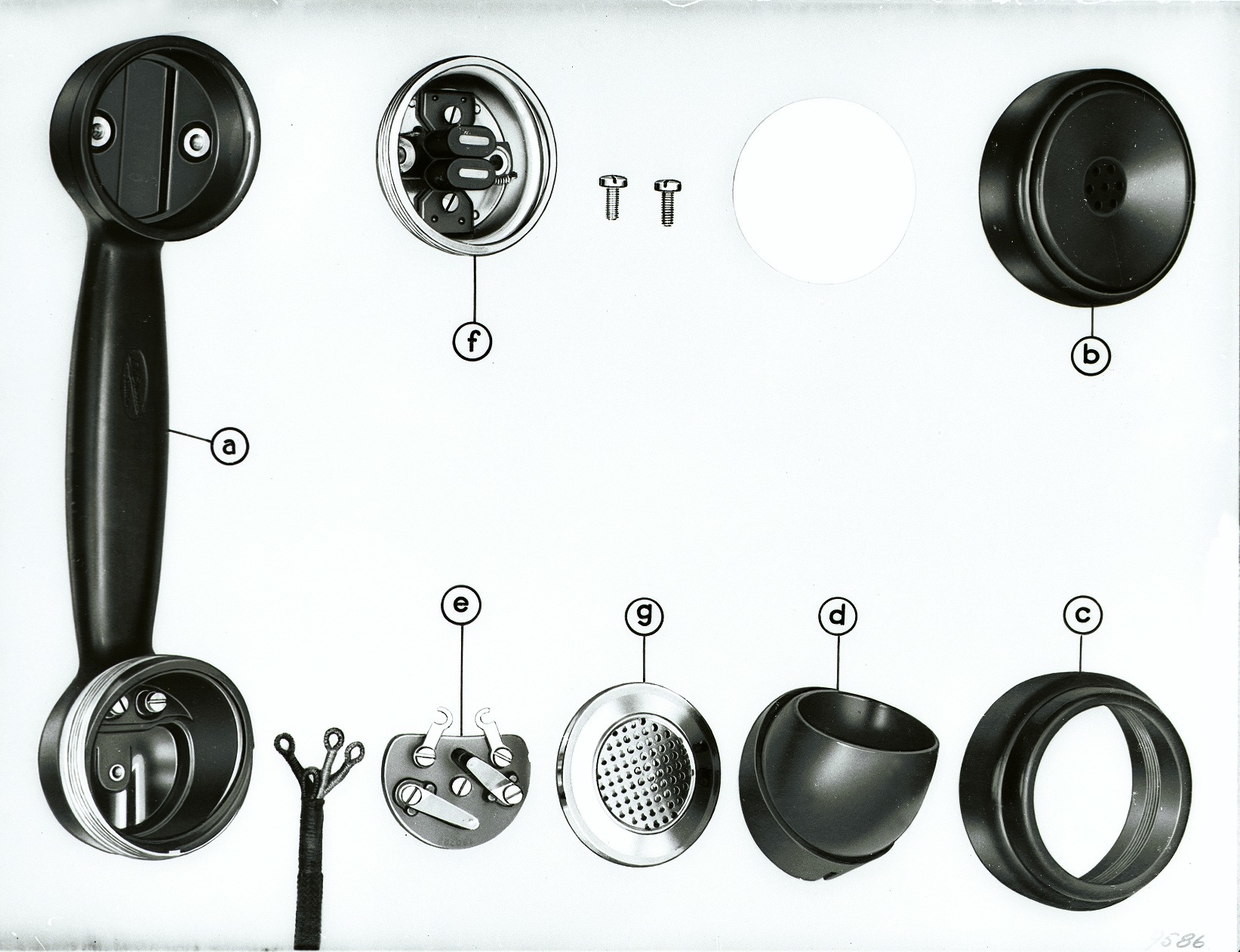 Telephone handset, bakelite, 1932