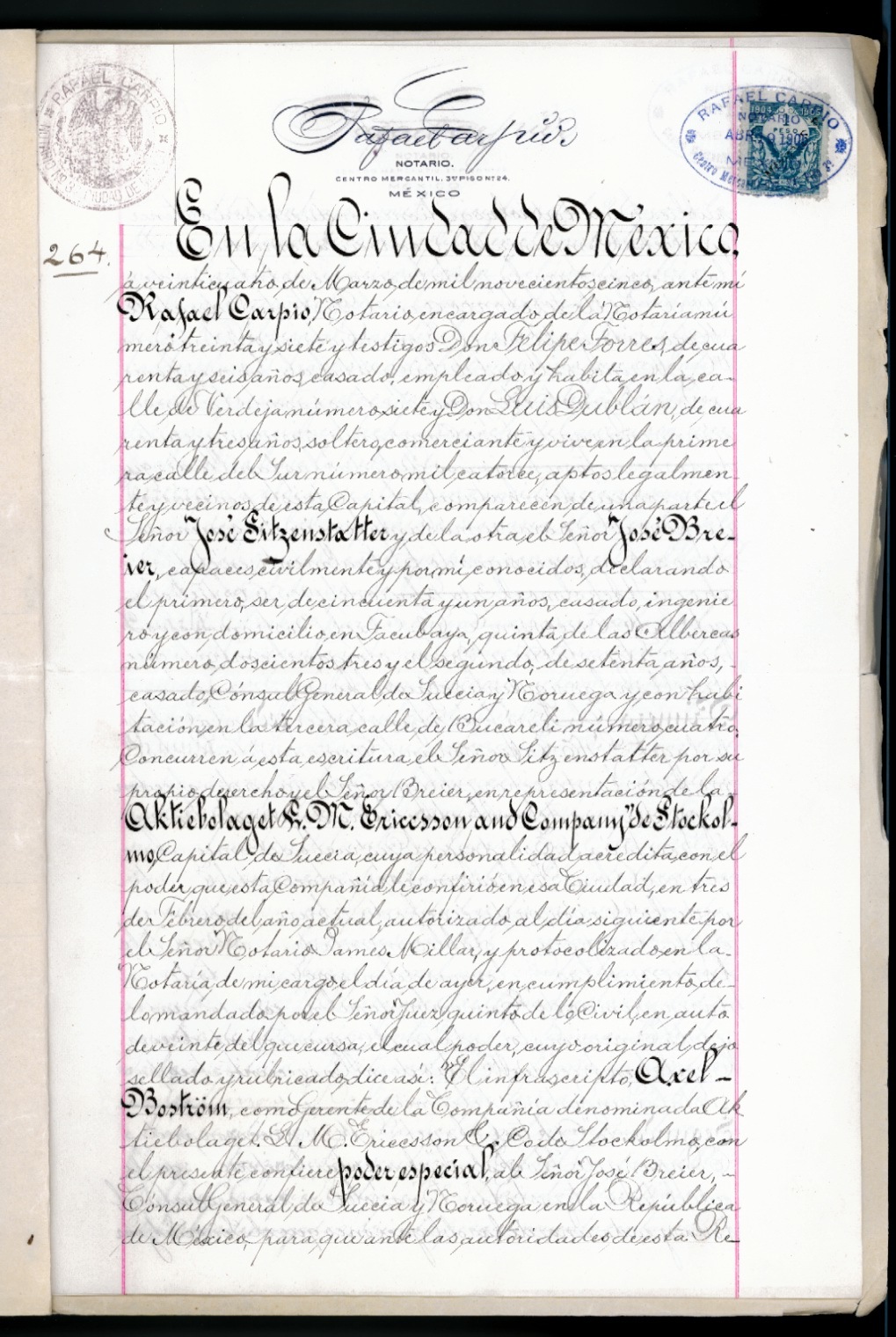 Mexico, 1880, LME takes over concession