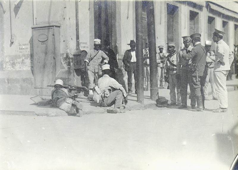 Mexico, 1913, telephone station, civil war