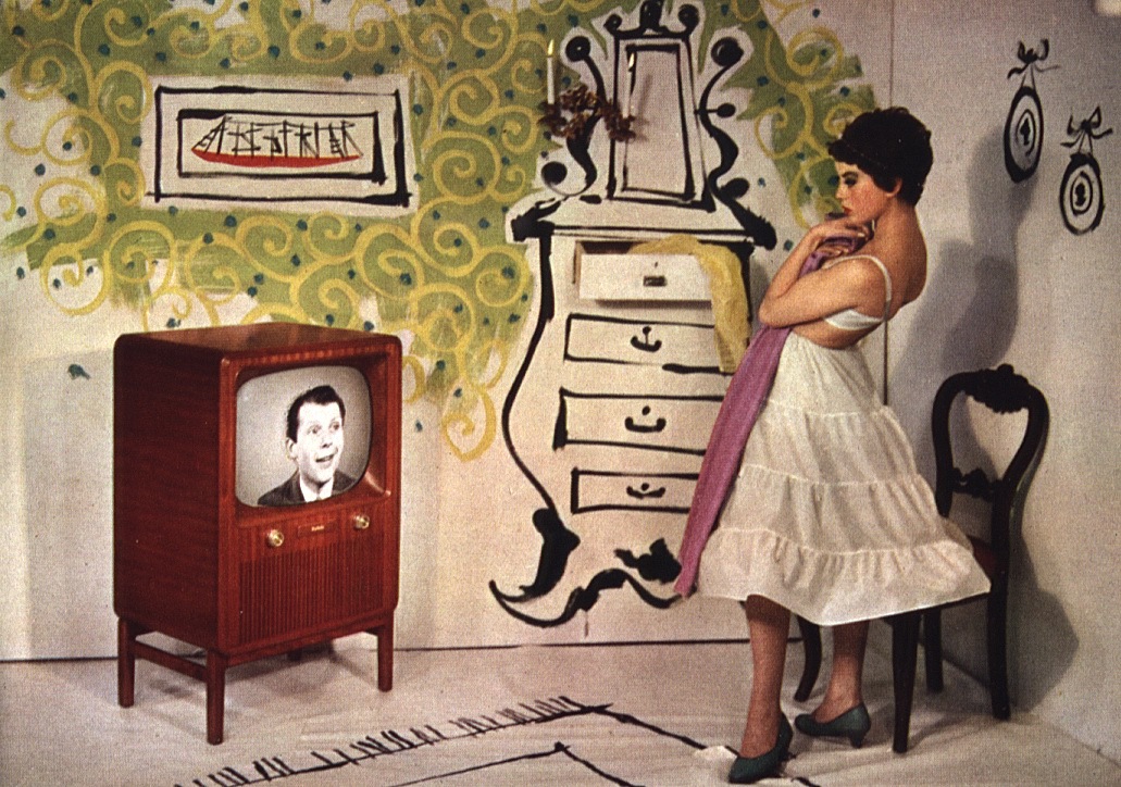TV set, Radiola, advert, 1955