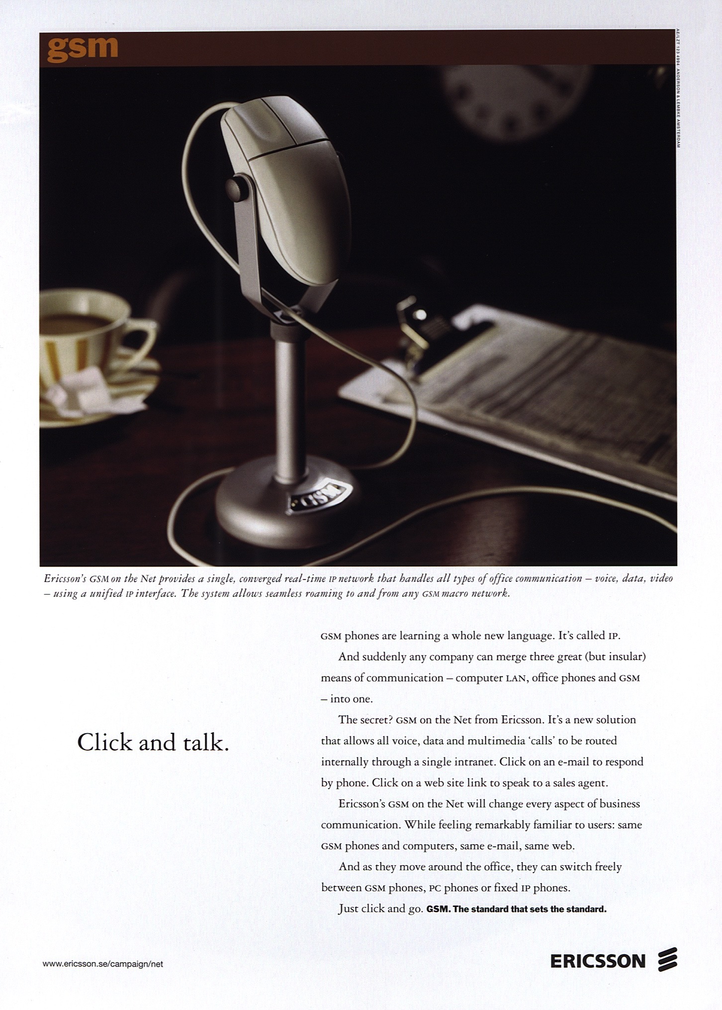 MOBILE SYSTEM, GSM ON THE NET, ADVERT, 1999