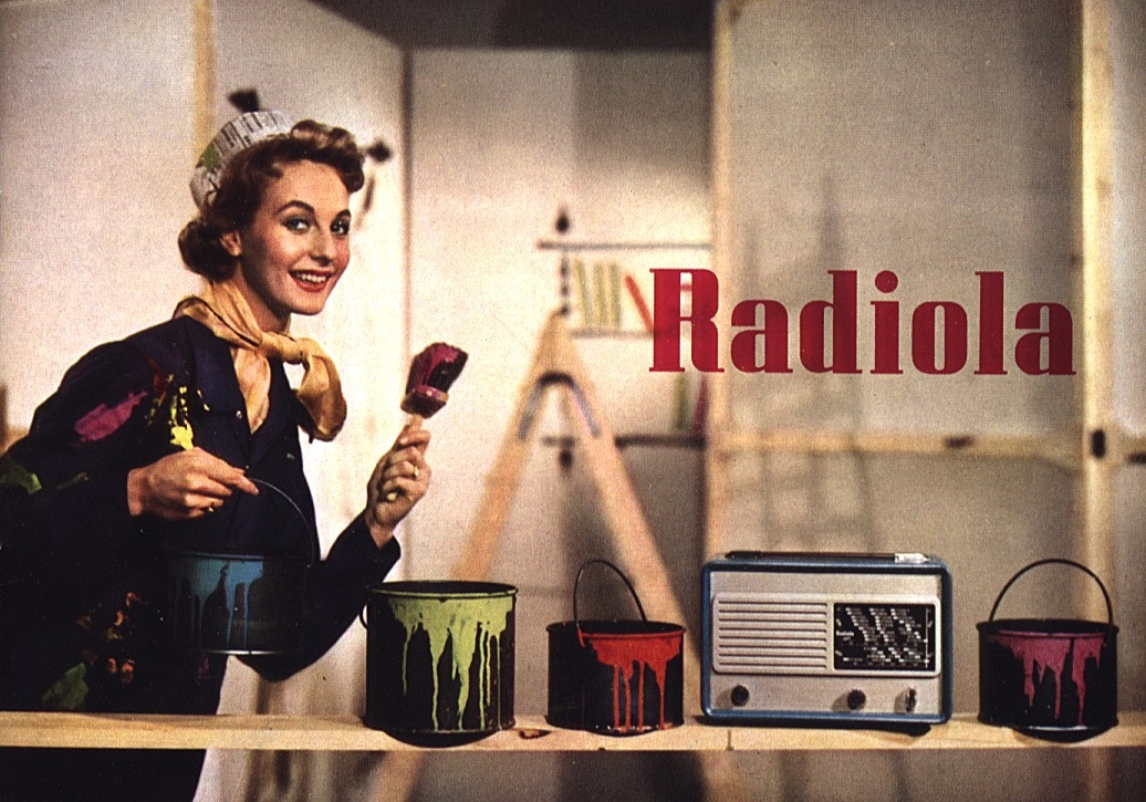 Radio set, Radiola advert from 1955.
