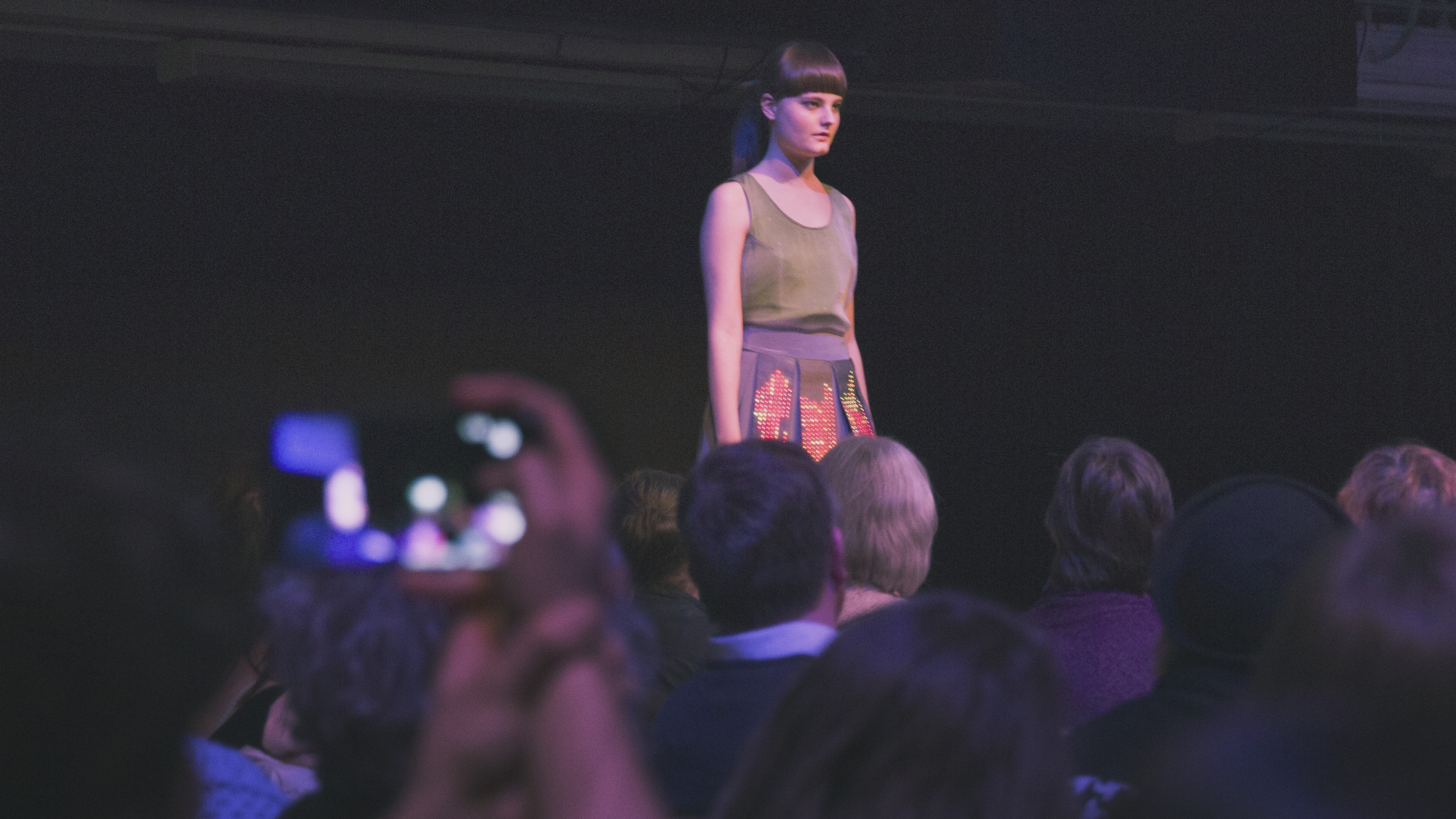 Model on the catwalk