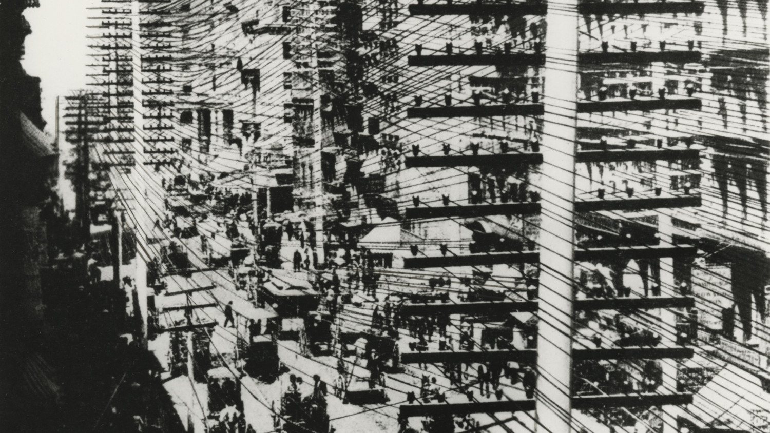 USA, 1887, BROADWAY TELEPHONE LINES