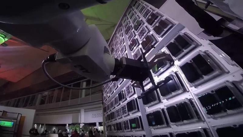 Take a ride on the robotic arm at Ericsson's MWC booth