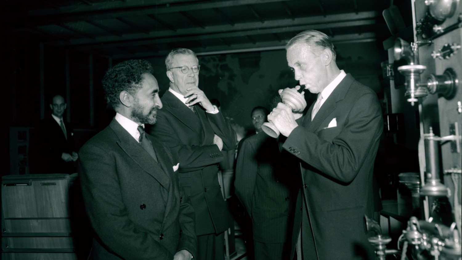 Sweden, 1954, state visit at Ericsson