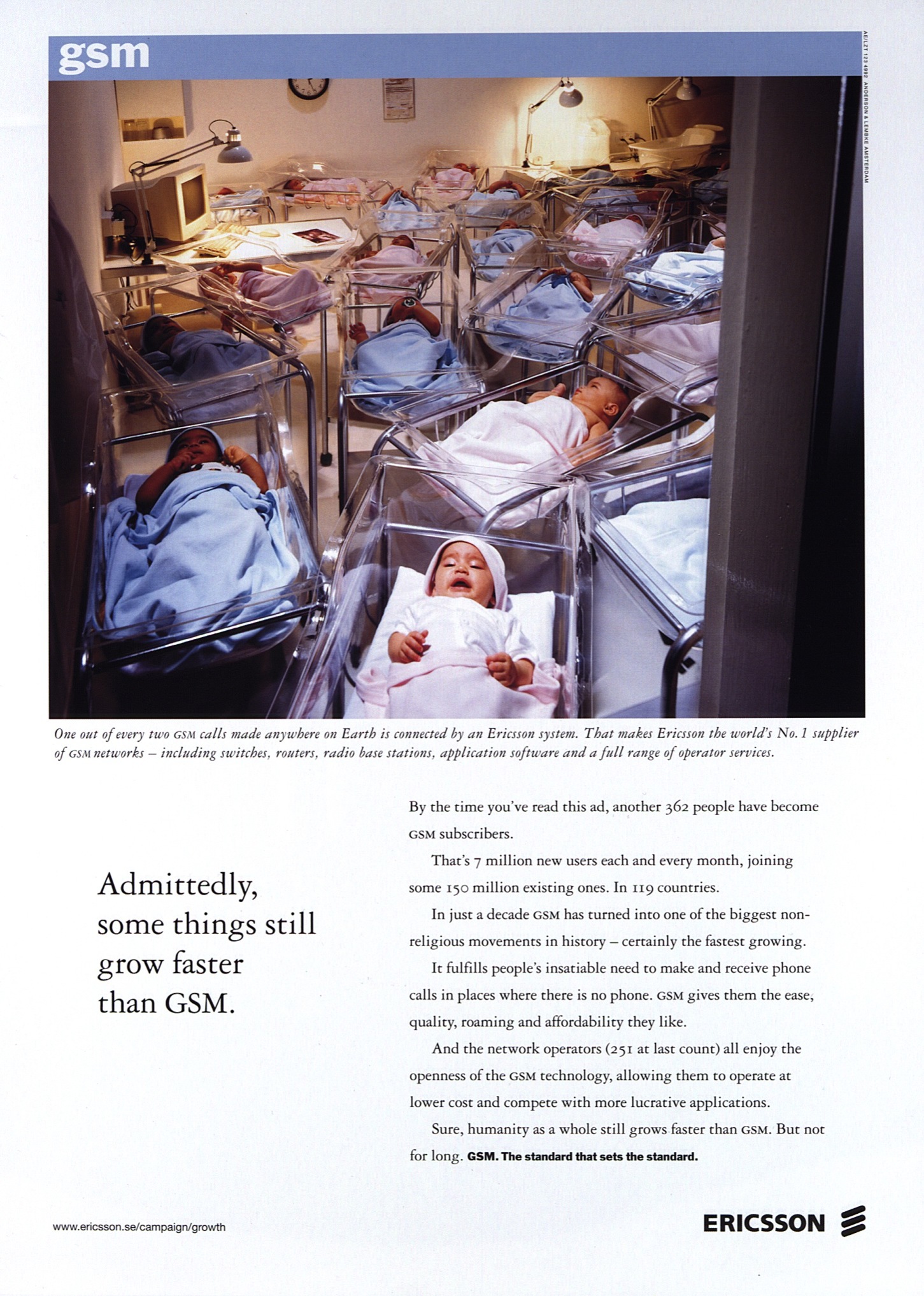 Advertisement for GSM mobile systems, 1999.