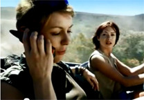 Commercial, mobile phone, model R310 (female)