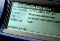 Commercial, mobile phone, model R380, "a Smartphone" (nervous)