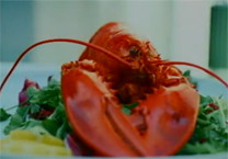 Commercial, mobile phone, model T20, "great to hold - hard to put down" (lobster)