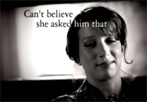 Commercial, make yourself heard (Can't believe she asked him that)