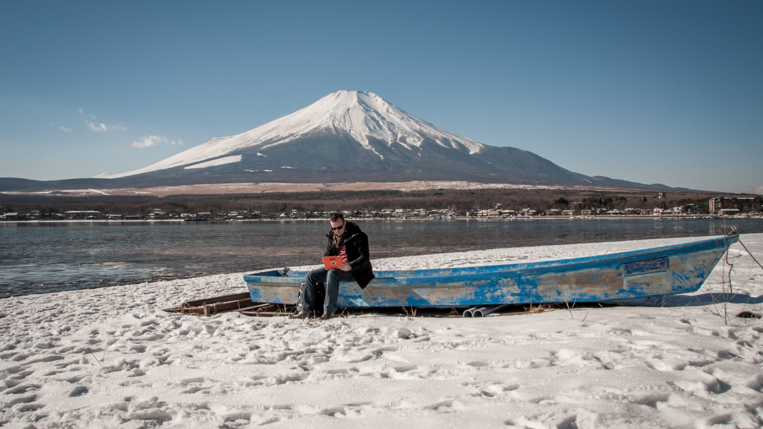 Man with mobile device