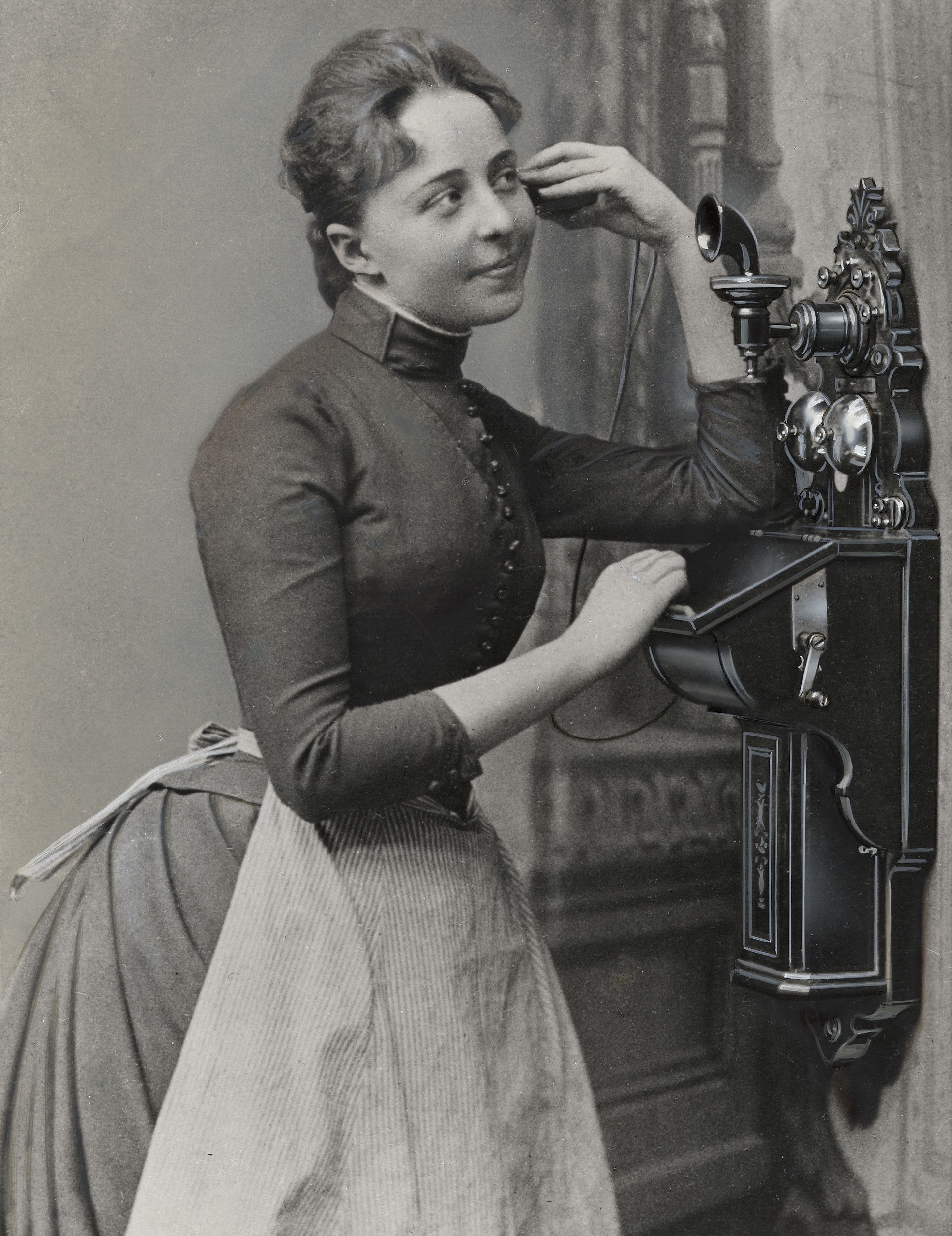 Telephone call, theater play, 1896