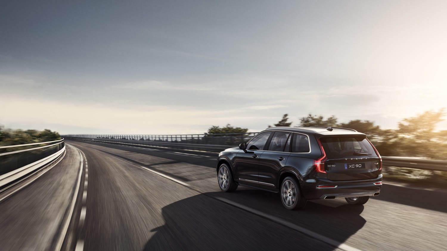 Car driving down the road