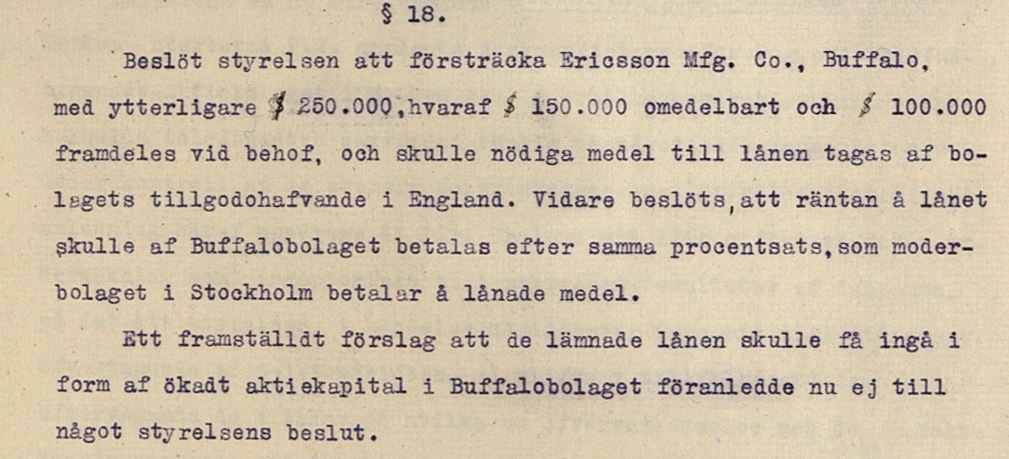 Minutes, board of directors, 1918