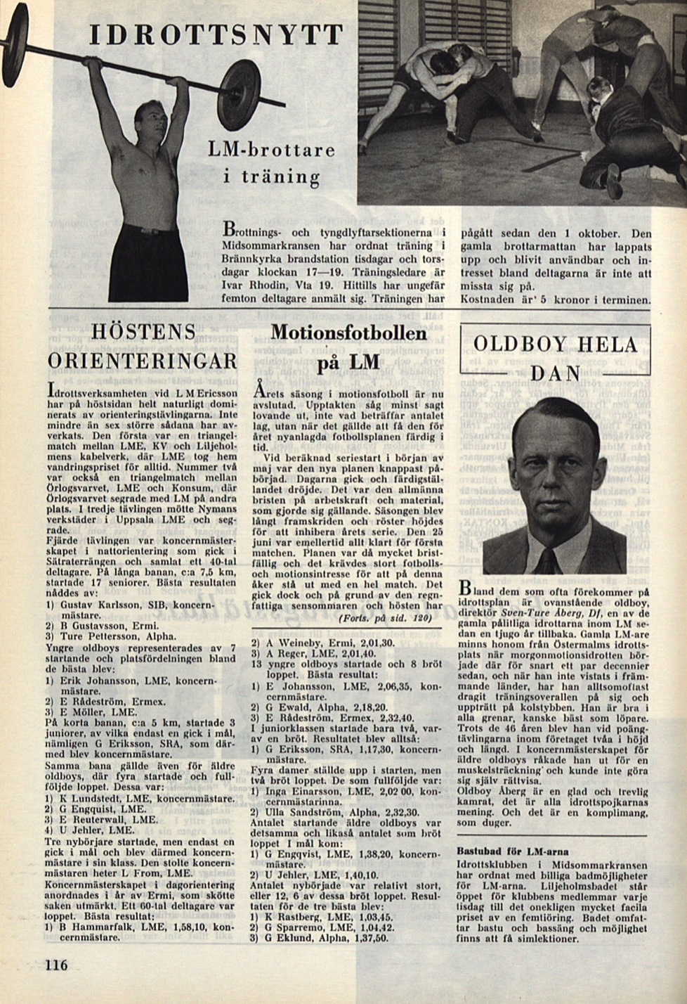 SWEDEN, 1940S, LME SPORTS CLUB