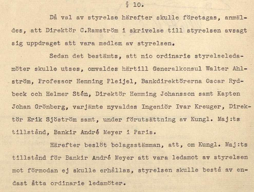 MINUTES, SHAREHOLDERS MEETING, 1931