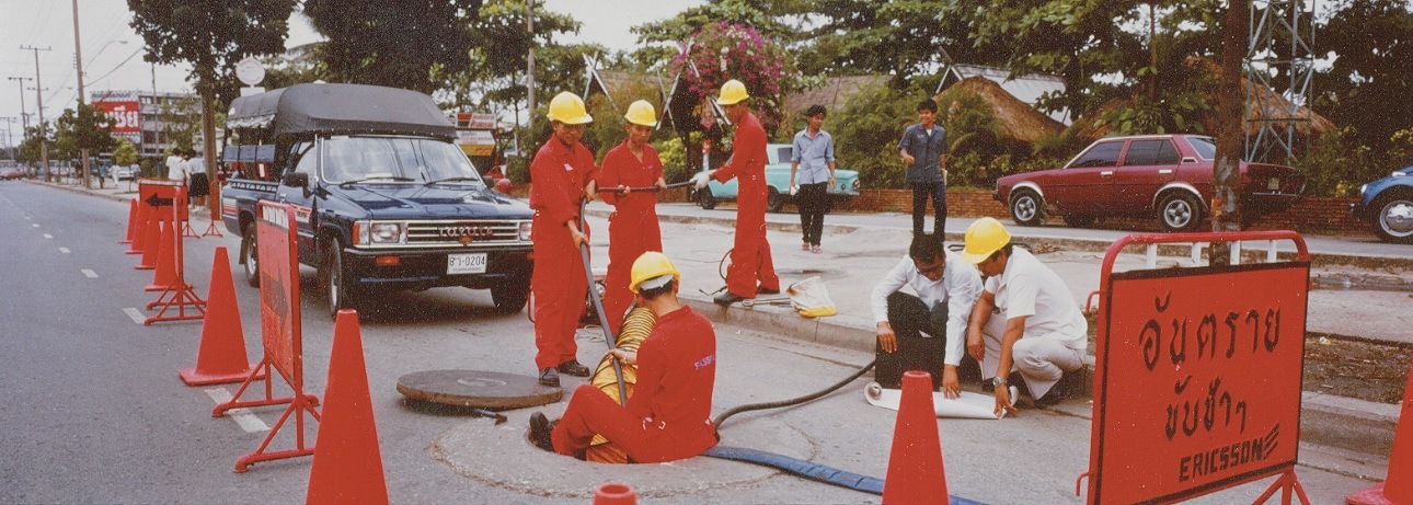 THAILAND, 1988, BANGKOK, CABLE WORK