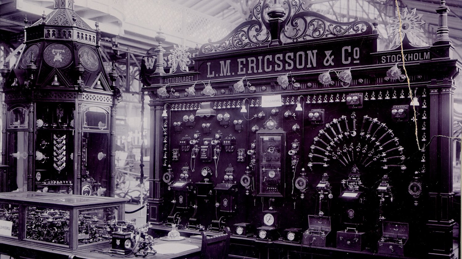 The Ericsson stand at the world exhibition.