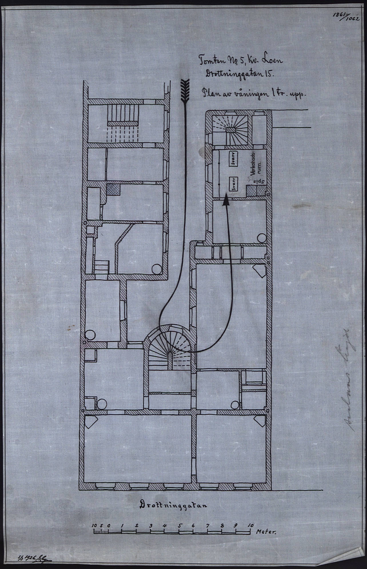 Sweden, 1926, first LME workshop, drawing