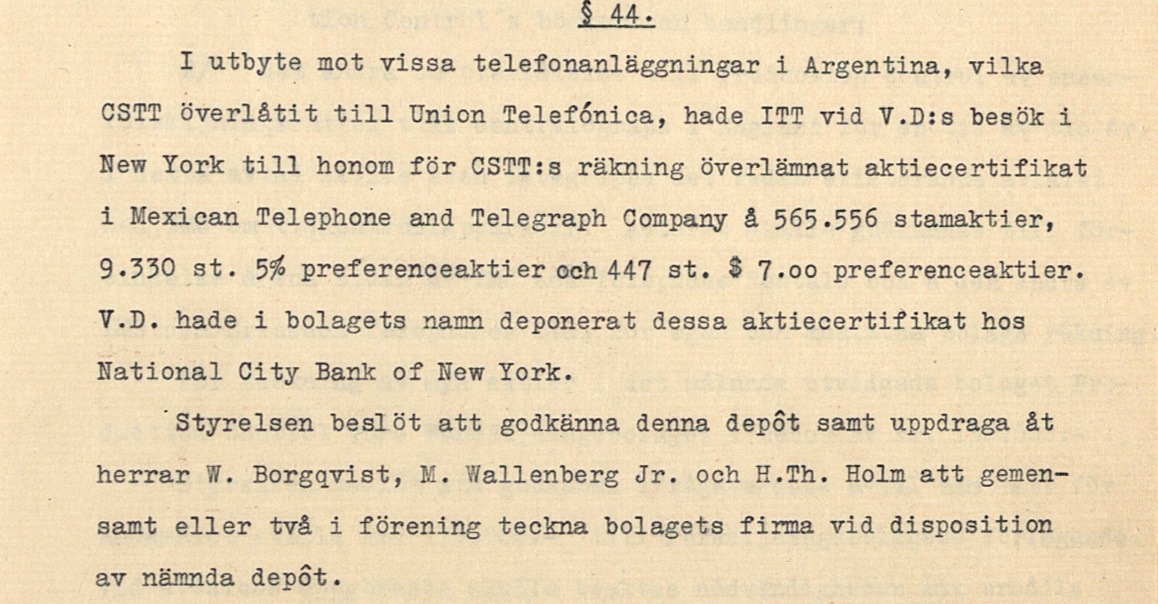 Minutes, board of directors, 1938