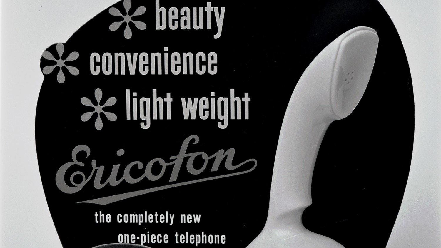 TELEPHONE, ERICOFON, ADVERT STAND, 1957