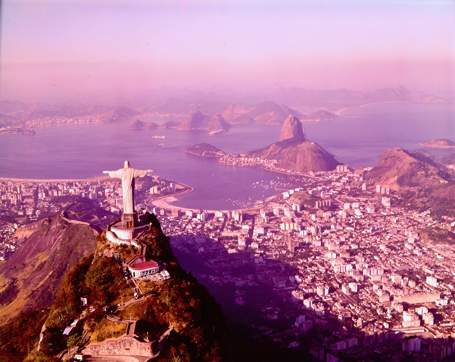 Brazil, 1970, Rio de Janeiro aerial view